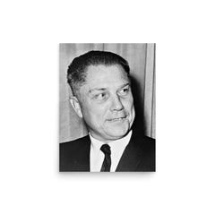 Jimmy Hoffa poster on a plain backdrop in size 12"x16".