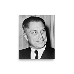 Jimmy Hoffa poster on a plain backdrop in size 8"x10".