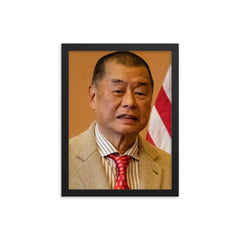 Jimmy Lai framed print on a plain backdrop in size 12"x16".