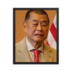 Jimmy Lai framed print on a plain backdrop in size 16"x20".