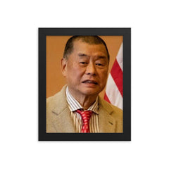 Jimmy Lai framed print on a plain backdrop in size 8"x10".