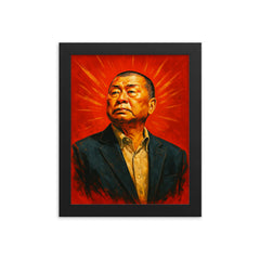 Jimmy Lai framed print on a plain backdrop in size 8"x10".