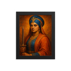 Jind Kaur framed print on a plain backdrop in size 8"x10".
