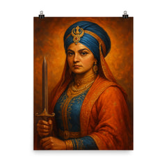 Jind Kaur poster on a plain backdrop in size 8"x10".
