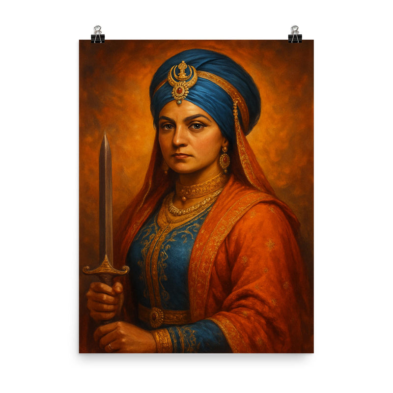 Jind Kaur poster on a plain backdrop in size 8