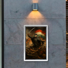 Józef Bem at the Hungarian barricades poster 2
