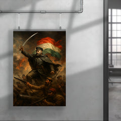 Józef Bem at the Hungarian barricades poster 4