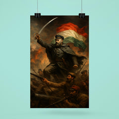 Józef Bem at the Hungarian barricades poster 6
