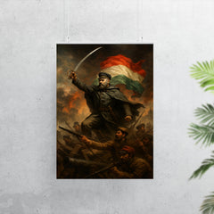 Józef Bem at the Hungarian barricades poster 7