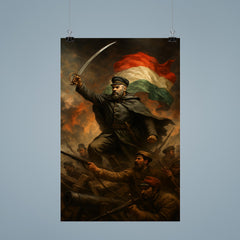 Józef Bem at the Hungarian barricades poster 9