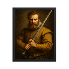 Joachim Meyer framed print on a plain backdrop in size 16"x20".