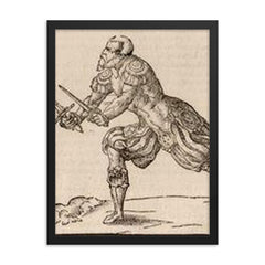 Joachim Meyer framed print on a plain backdrop in size 18"x24".