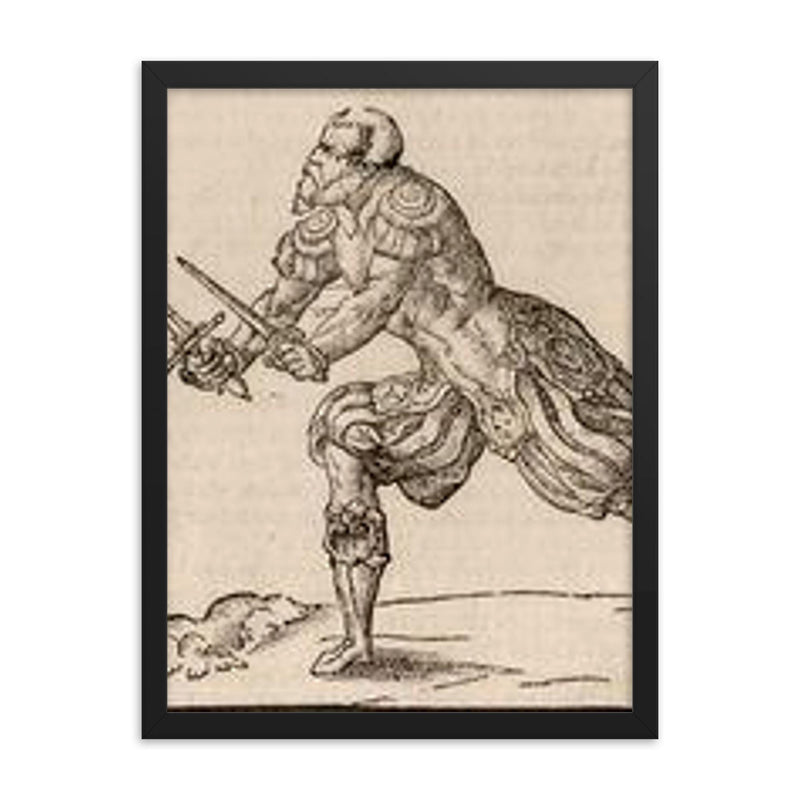 Joachim Meyer framed print on a plain backdrop in size 18