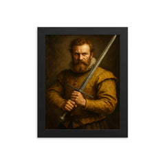 Joachim Meyer framed print on a plain backdrop in size 8"x10".