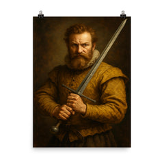 Joachim Meyer poster on a plain backdrop in size 8"x10".