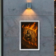 Joan of Arc banner in flames poster 2