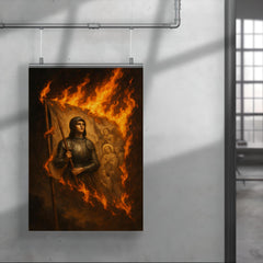 Joan of Arc banner in flames poster 4