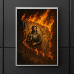 Joan of Arc banner in flames poster 5