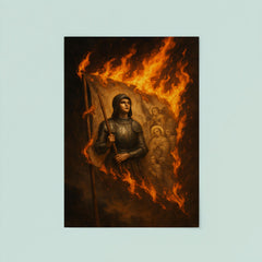 Joan of Arc banner in flames poster 8