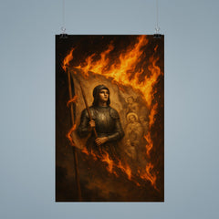 Joan of Arc banner in flames poster 9