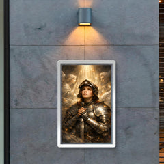 Joan of Arc hearing voices in armor poster 2