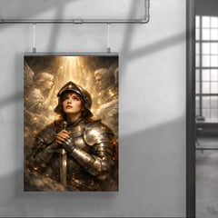 Joan of Arc hearing voices in armor poster 4