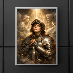 Joan of Arc hearing voices in armor poster 5