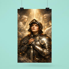 Joan of Arc hearing voices in armor poster 6
