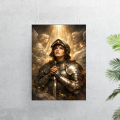 Joan of Arc hearing voices in armor poster 7