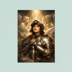 Joan of Arc hearing voices in armor poster 8