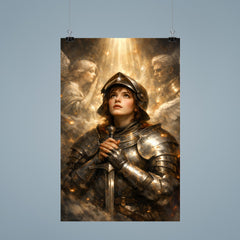 Joan of Arc hearing voices in armor poster 9