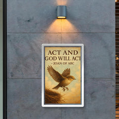 joan of arc quote bird leap of faith inspiring poster 2