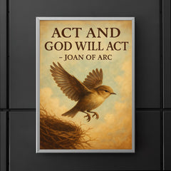 joan of arc quote bird leap of faith inspiring poster 5