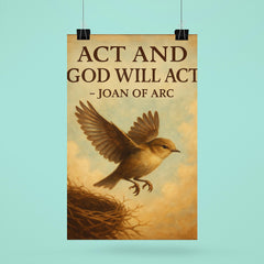 joan of arc quote bird leap of faith inspiring poster 6