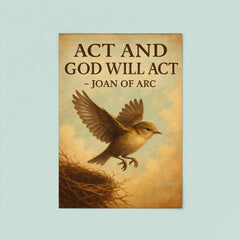 joan of arc quote bird leap of faith inspiring poster 8