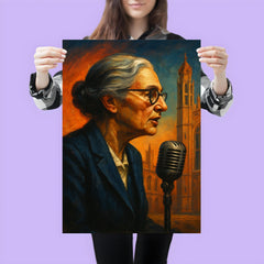 Joan Robinson in Cambridge debate profile poster 3