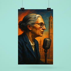 Joan Robinson in Cambridge debate profile poster 6