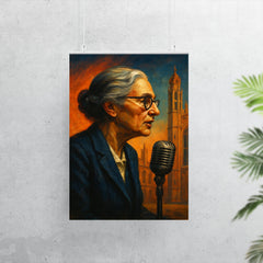 Joan Robinson in Cambridge debate profile poster 7