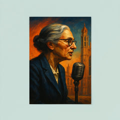 Joan Robinson in Cambridge debate profile poster 8