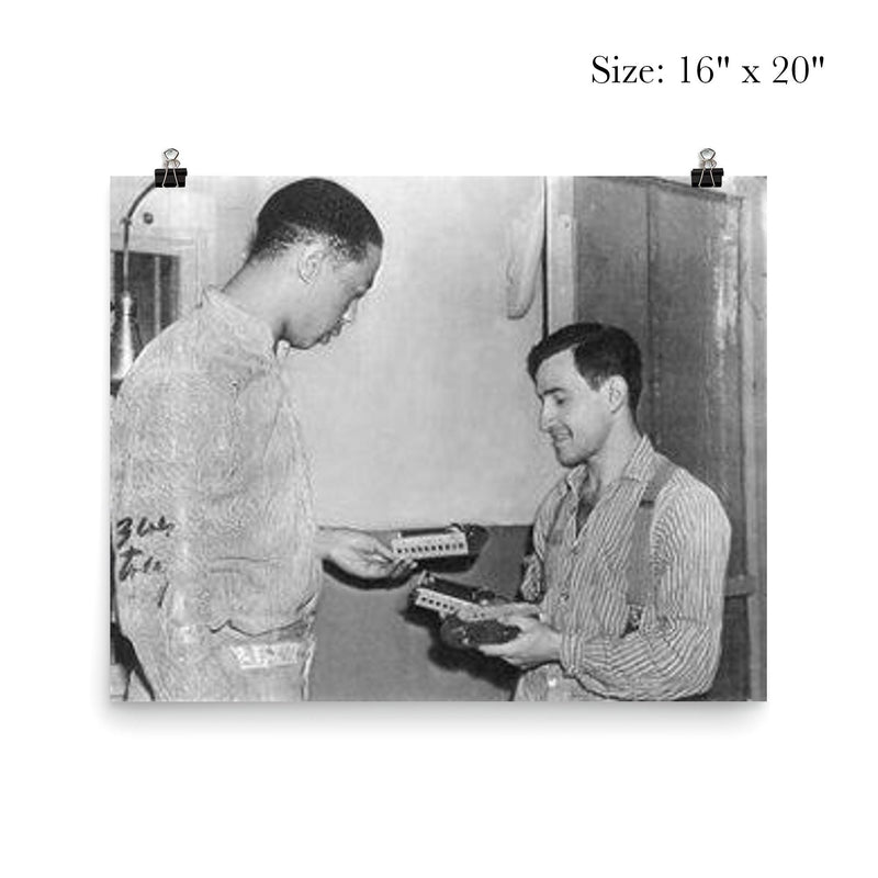 Joe Arridy Giving His Toy Train to a Fellow Inmate Before Death Row, 1939 poster 2