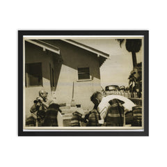 Joe Bedrosian Playing Zurna, 1939 framed print on a plain backdrop in size 16"x20".