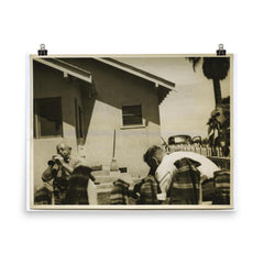 Joe Bedrosian Playing Zurna, 1939 poster on a plain backdrop in size 8"x10".