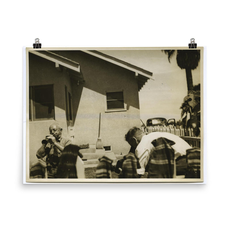 Joe Bedrosian Playing Zurna, 1939 poster on a plain backdrop in size 8