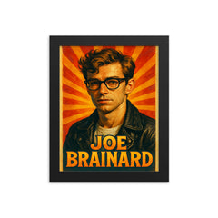 Joe Brainard framed print on a plain backdrop in size 8"x10".