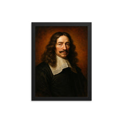 Johan de Witt framed print on a plain backdrop in size 12"x16".