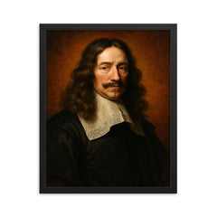 Johan de Witt framed print on a plain backdrop in size 16"x20".