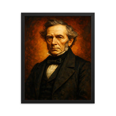 Johan Rudolph Thorbecke framed print on a plain backdrop in size 16"x20".