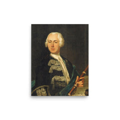 Johann Joachim Quantz poster on a plain backdrop in size 8"x10".