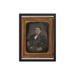 John A.P. Fisk, President of the Fat Men’s Club, 1850s framed print on a plain backdrop in size 12"x16".