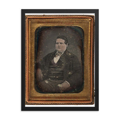 John A.P. Fisk, President of the Fat Men’s Club, 1850s framed print on a plain backdrop in size 18"x24".